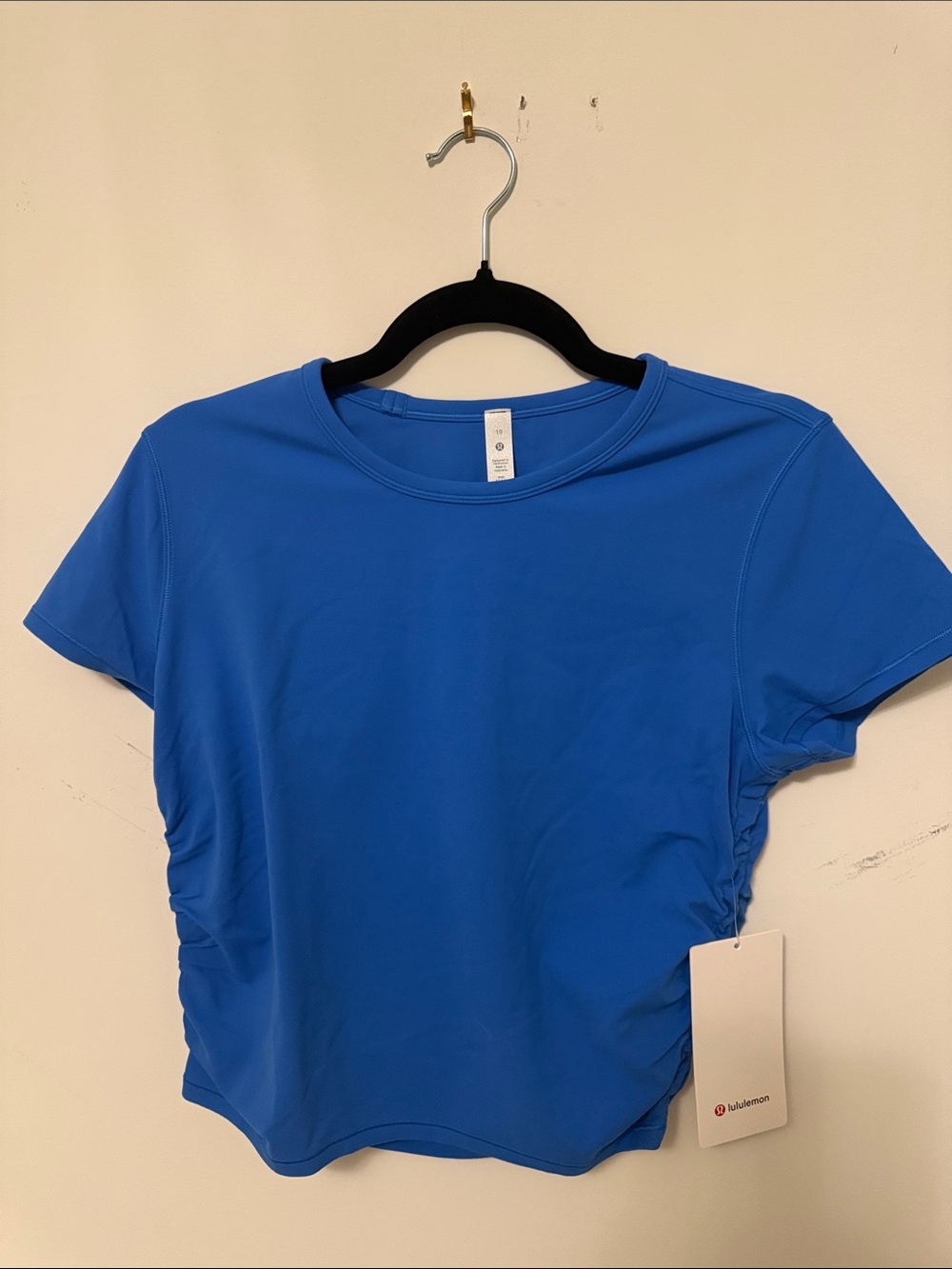 lululemon athletica Bright Blue Short Sleeve All it Takes Nulu Tee size 10